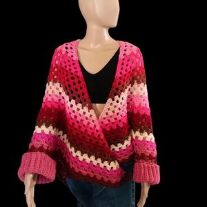 Multicolor Crochet Women Shawl